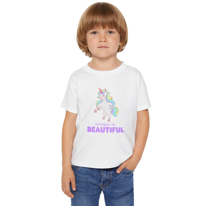 Unique is Beautiful Unicorn Toddler T-Shirt
