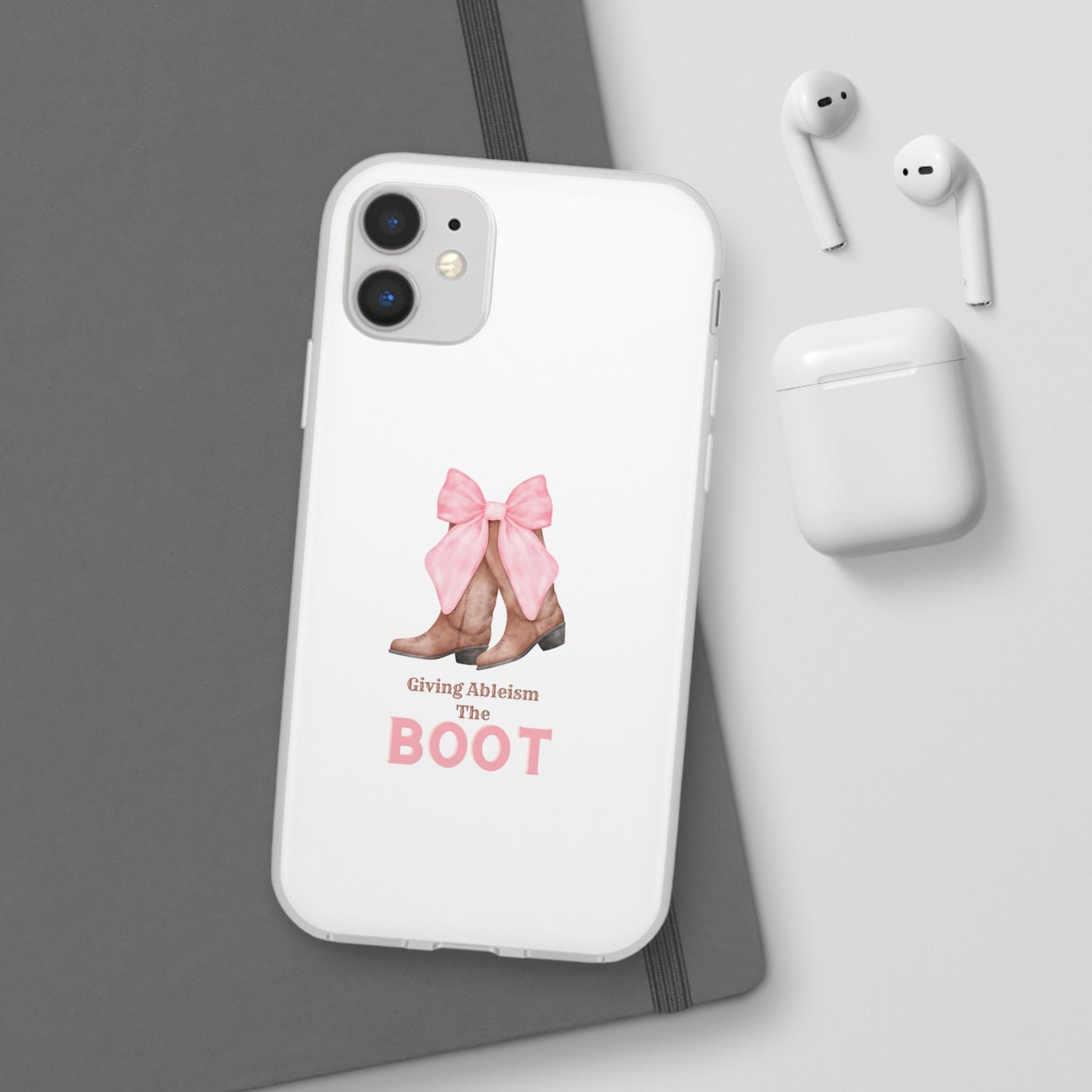 Giving Ableism The Boot Phone Case | Cute cowgirl boot pattern