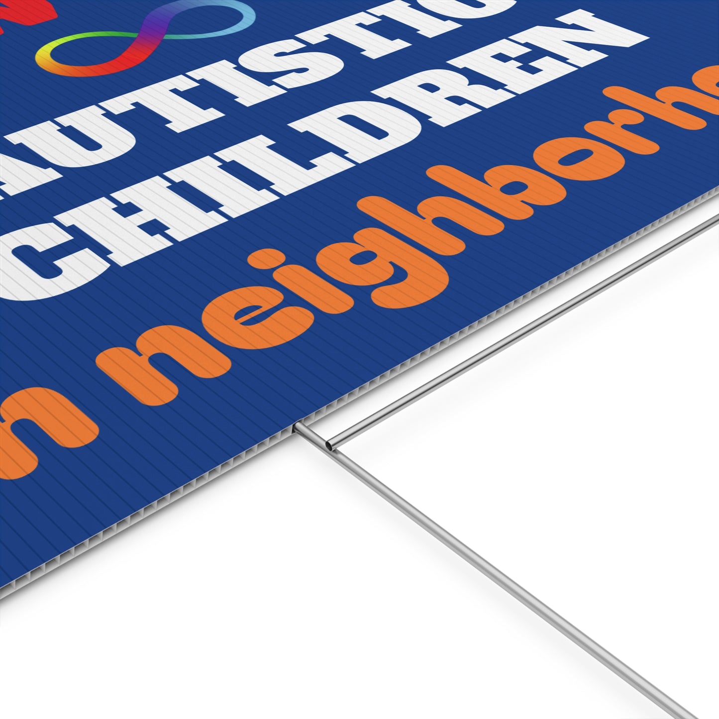 Slow Down Autistic Children in neighborhood Yard Sign | Autism Awareness and Safety