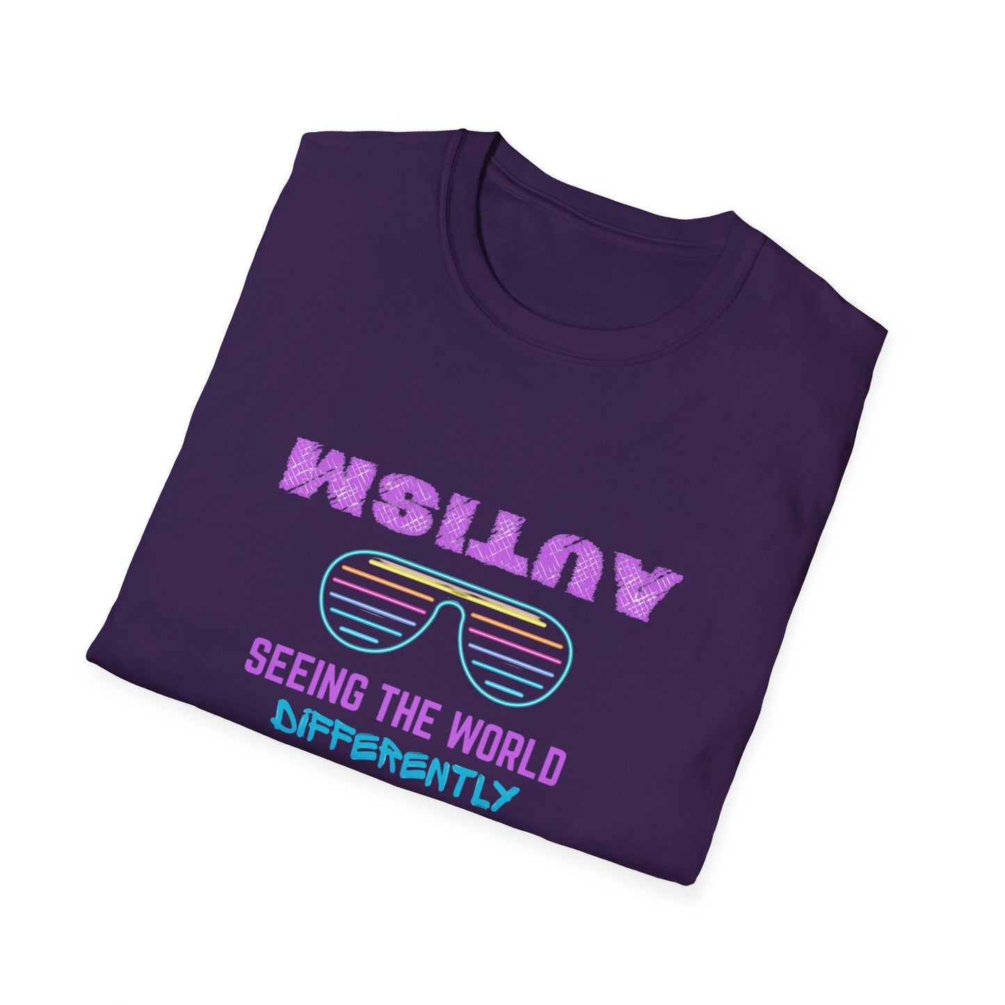 Autism Seeing The World Differently Unisex Softstyle T-Shirt