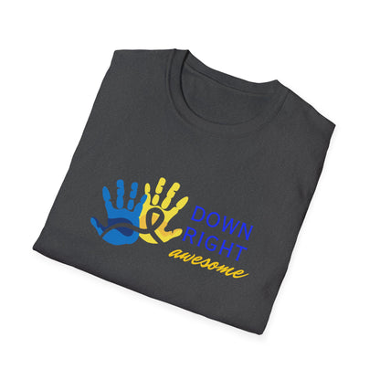 Down Right Awesome Adult Tee | Down Syndrome Awareness & Acceptance Tee