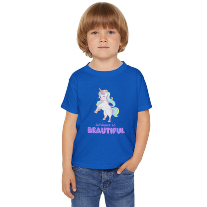 Unique is Beautiful Unicorn Toddler T-Shirt