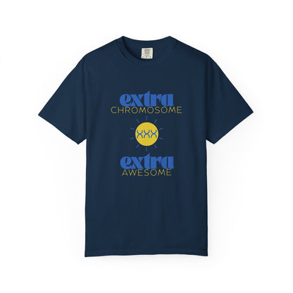 Extra Chromosome Extra Awesome Down Syndrome Acceptance T-Shirt for Adults