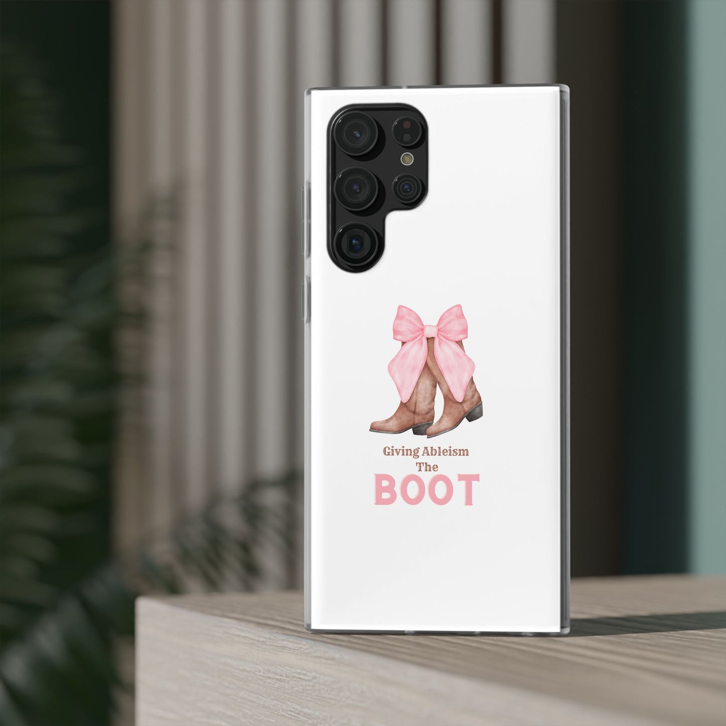Giving Ableism The Boot Phone Case | Cute cowgirl boot pattern