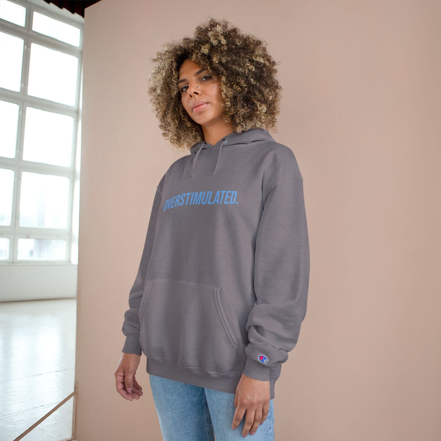 Overstimulated Adult Champion Hoodie