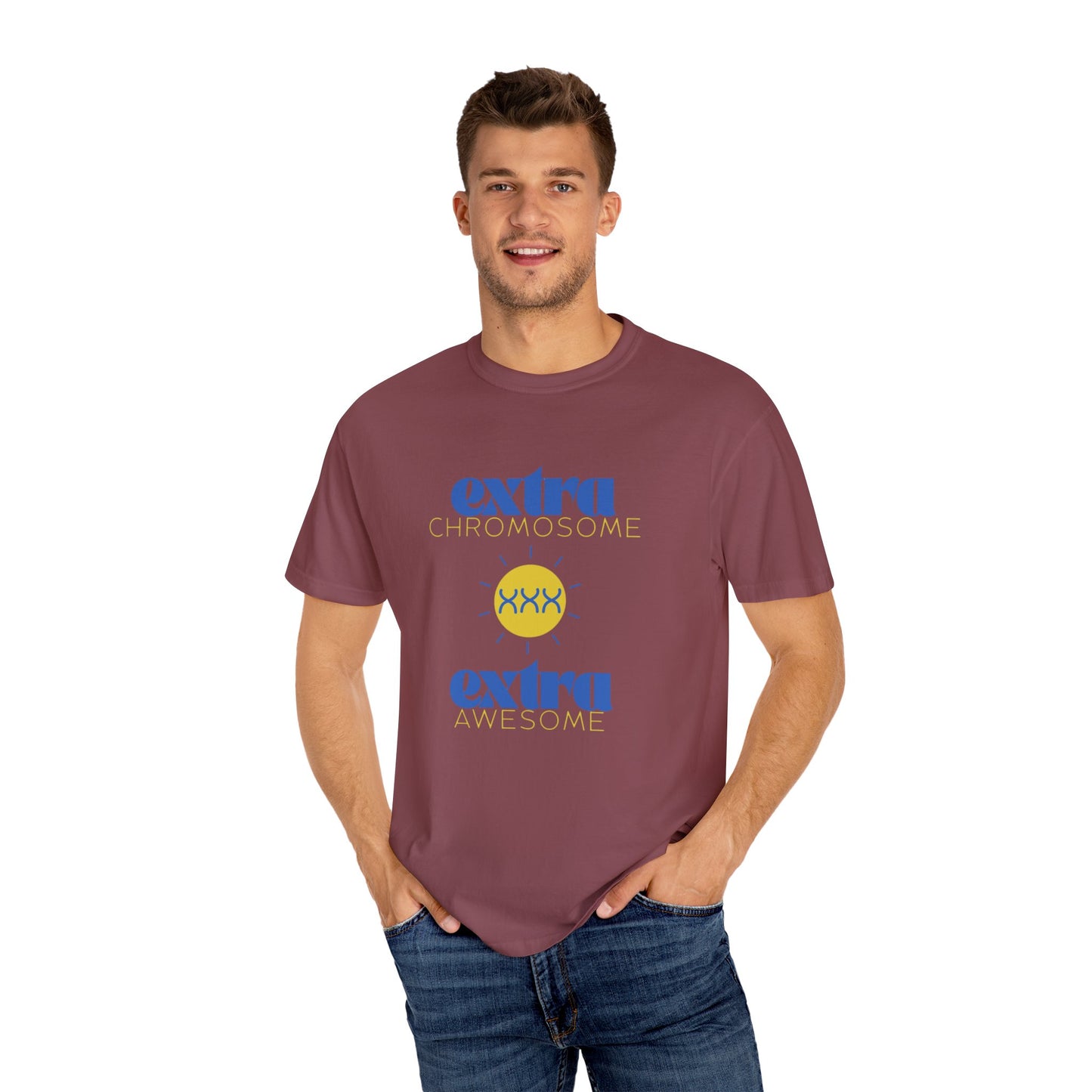 Extra Chromosome Extra Awesome Down Syndrome Acceptance T-Shirt for Adults
