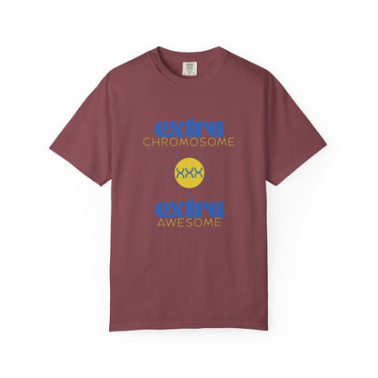 Extra Chromosome Extra Awesome Down Syndrome Acceptance T-Shirt for Adults