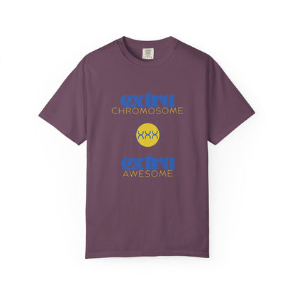 Extra Chromosome Extra Awesome Down Syndrome Acceptance T-Shirt for Adults