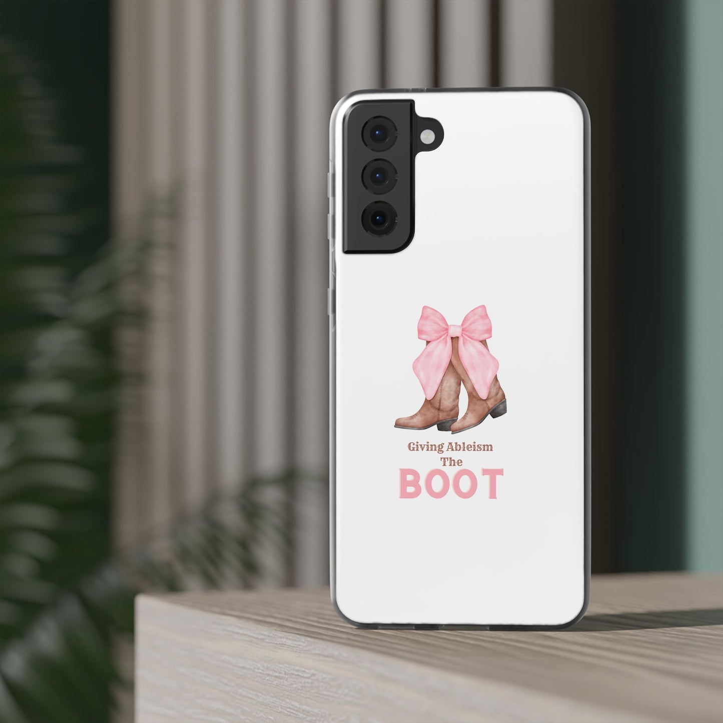 Giving Ableism The Boot Phone Case | Cute cowgirl boot pattern