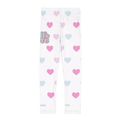 Self Love Heart Patterned Kids Leggings