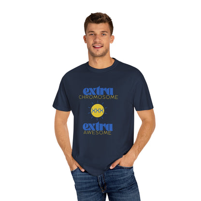 Extra Chromosome Extra Awesome Down Syndrome Acceptance T-Shirt for Adults