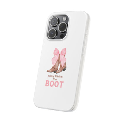 Giving Ableism The Boot Phone Case | Cute cowgirl boot pattern