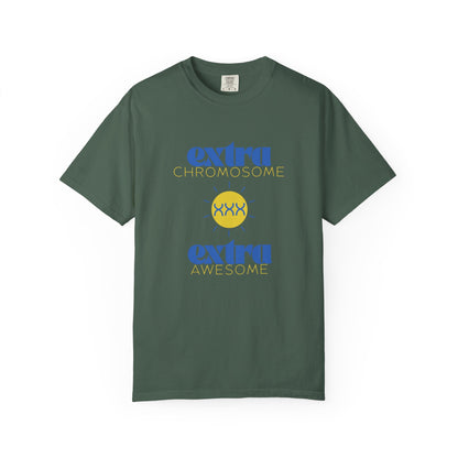 Extra Chromosome Extra Awesome Down Syndrome Acceptance T-Shirt for Adults