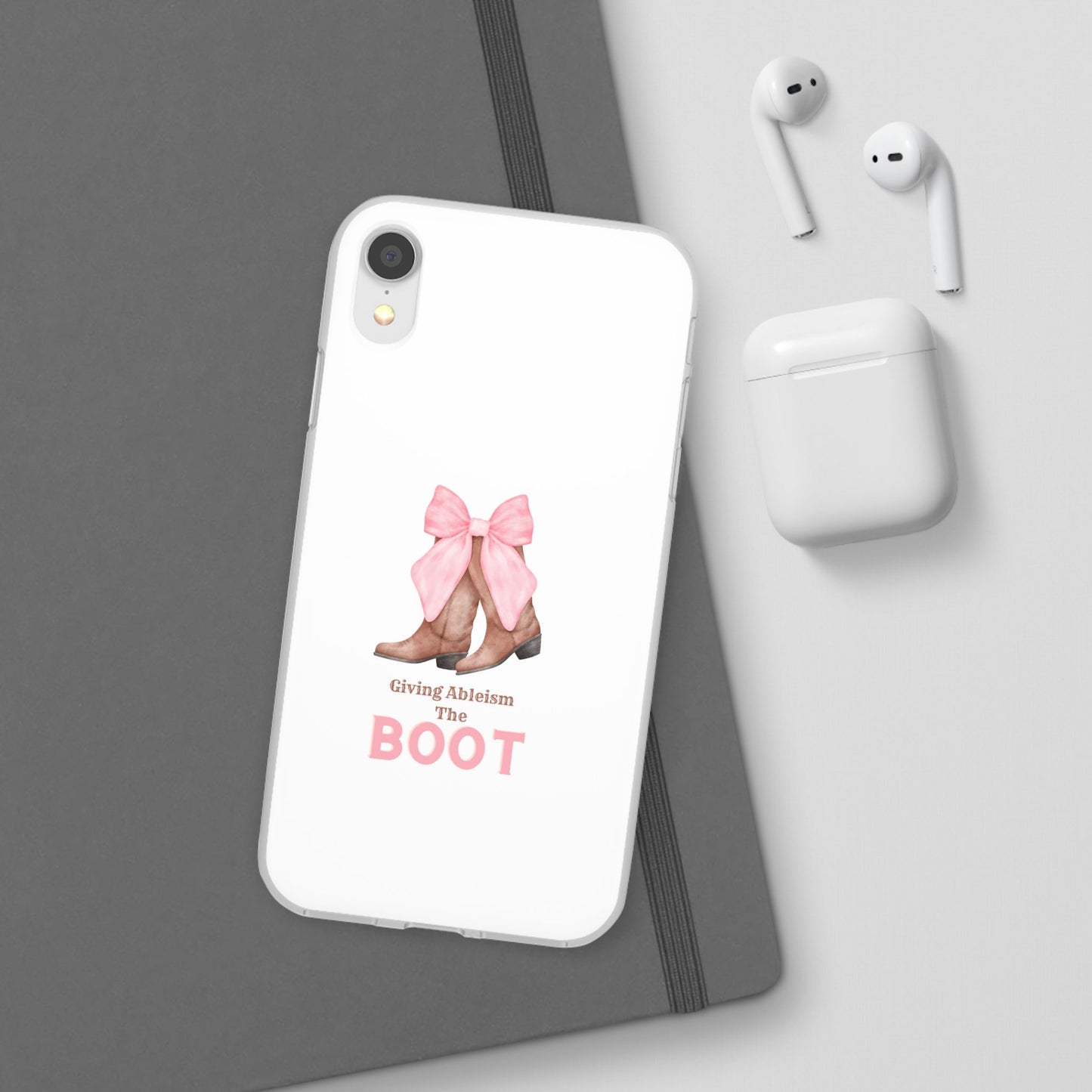 Giving Ableism The Boot Phone Case | Cute cowgirl boot pattern