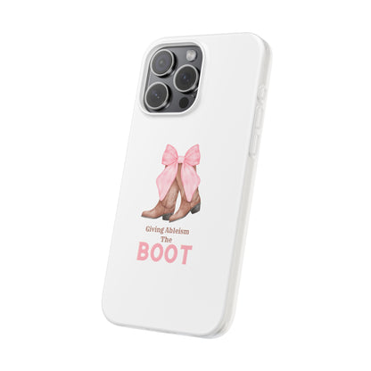 Giving Ableism The Boot Phone Case | Cute cowgirl boot pattern