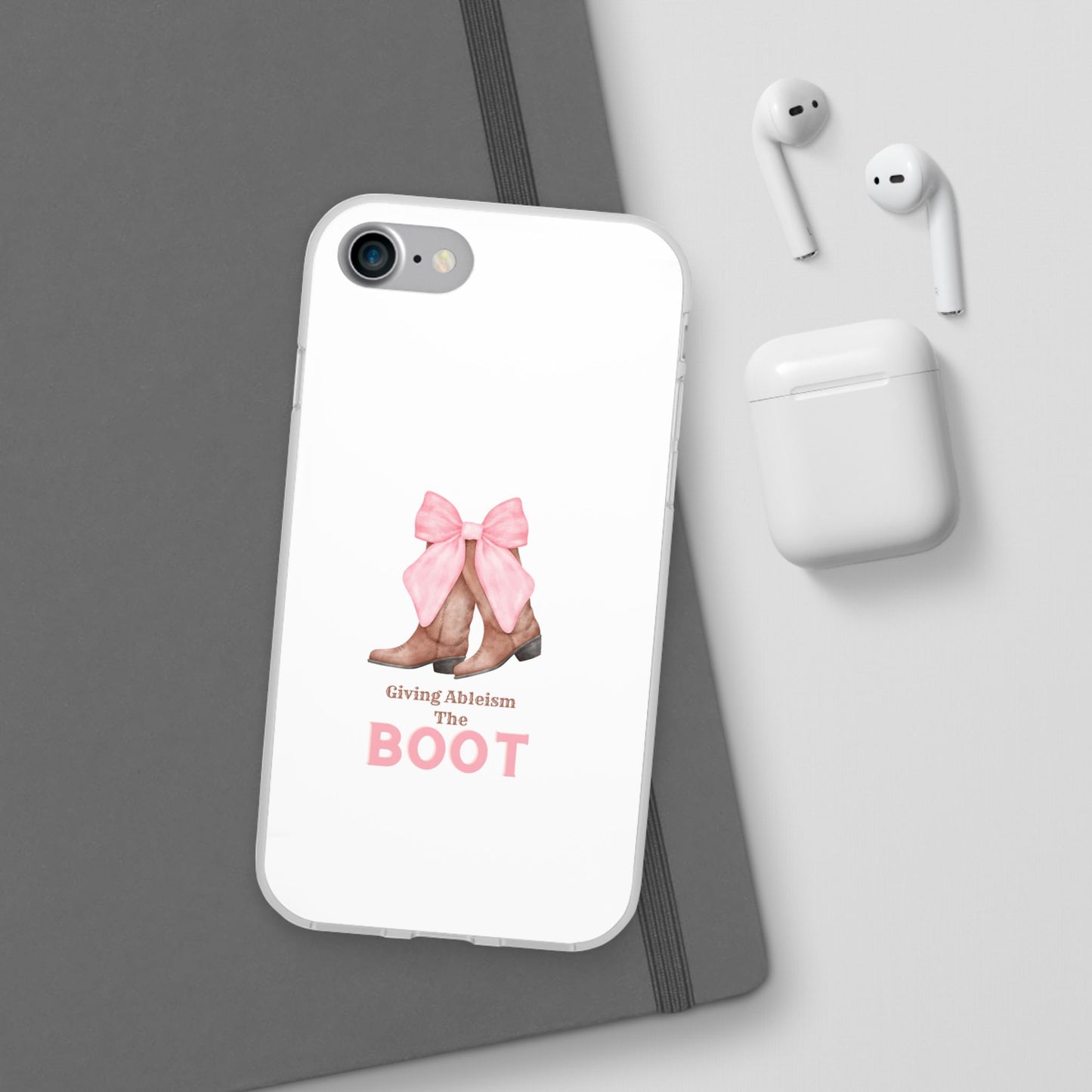 Giving Ableism The Boot Phone Case | Cute cowgirl boot pattern