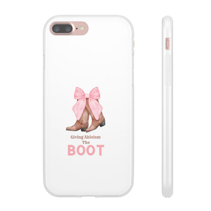 Giving Ableism The Boot Phone Case | Cute cowgirl boot pattern