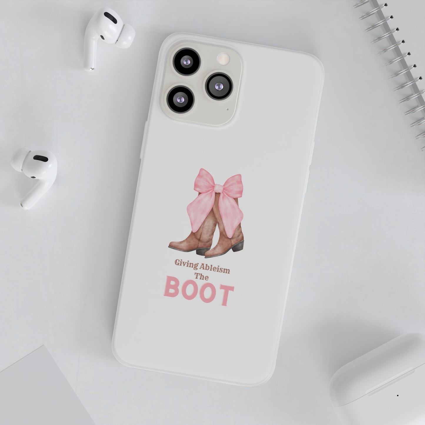 Giving Ableism The Boot Phone Case | Cute cowgirl boot pattern