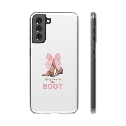 Giving Ableism The Boot Phone Case | Cute cowgirl boot pattern