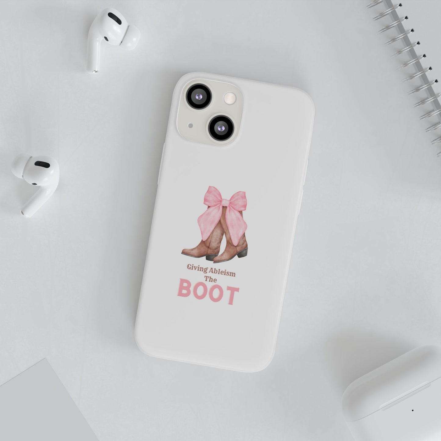 Giving Ableism The Boot Phone Case | Cute cowgirl boot pattern