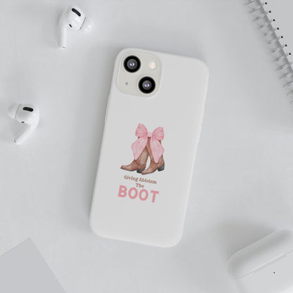 Giving Ableism The Boot Phone Case | Cute cowgirl boot pattern