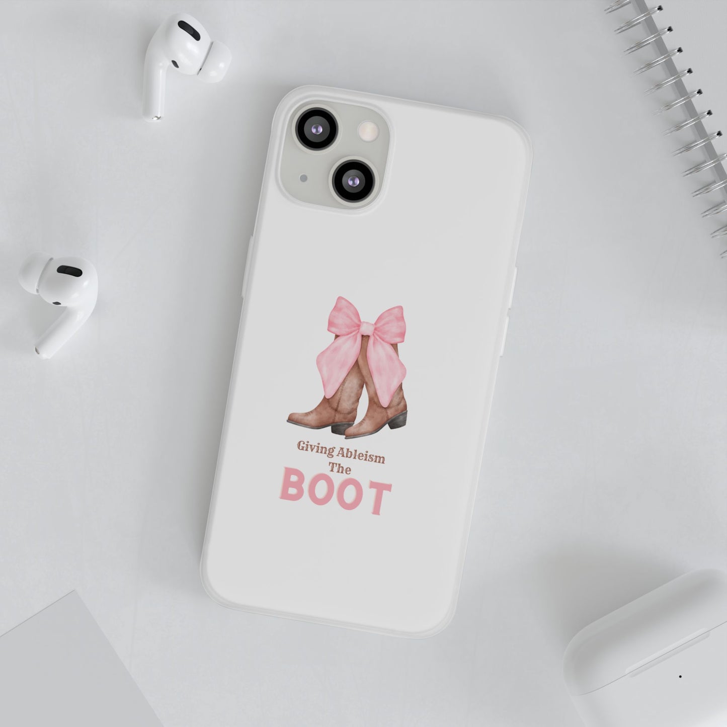 Giving Ableism The Boot Phone Case | Cute cowgirl boot pattern