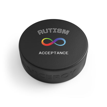 Autism Acceptance Hockey Puck