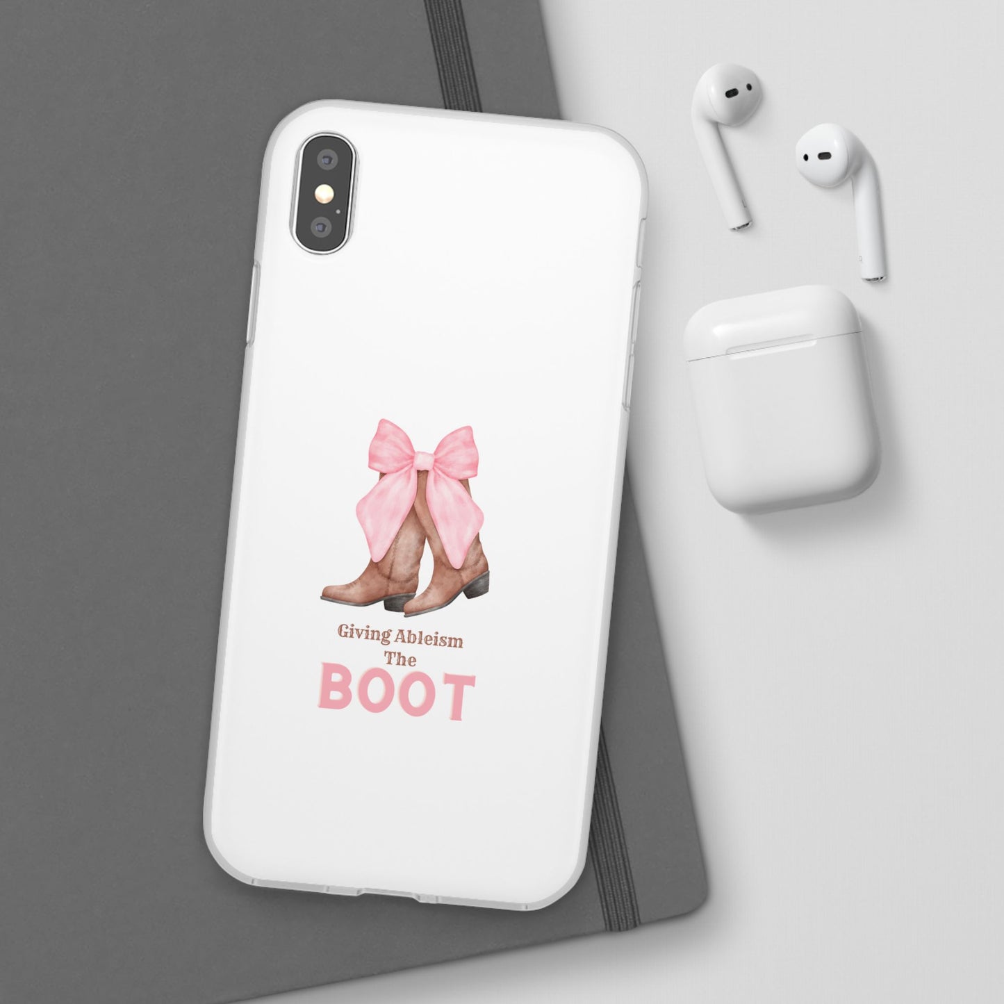 Giving Ableism The Boot Phone Case | Cute cowgirl boot pattern