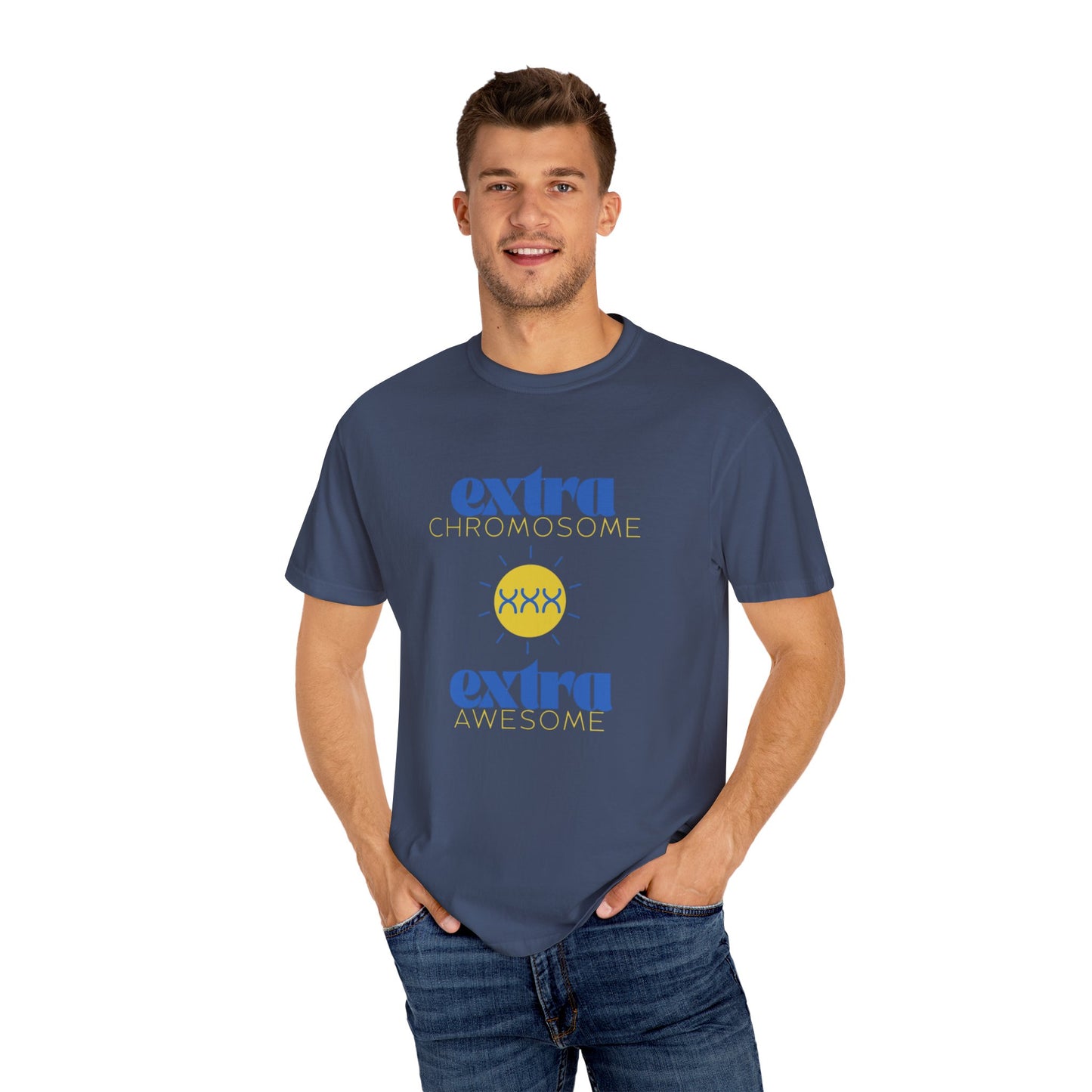 Extra Chromosome Extra Awesome Down Syndrome Acceptance T-Shirt for Adults
