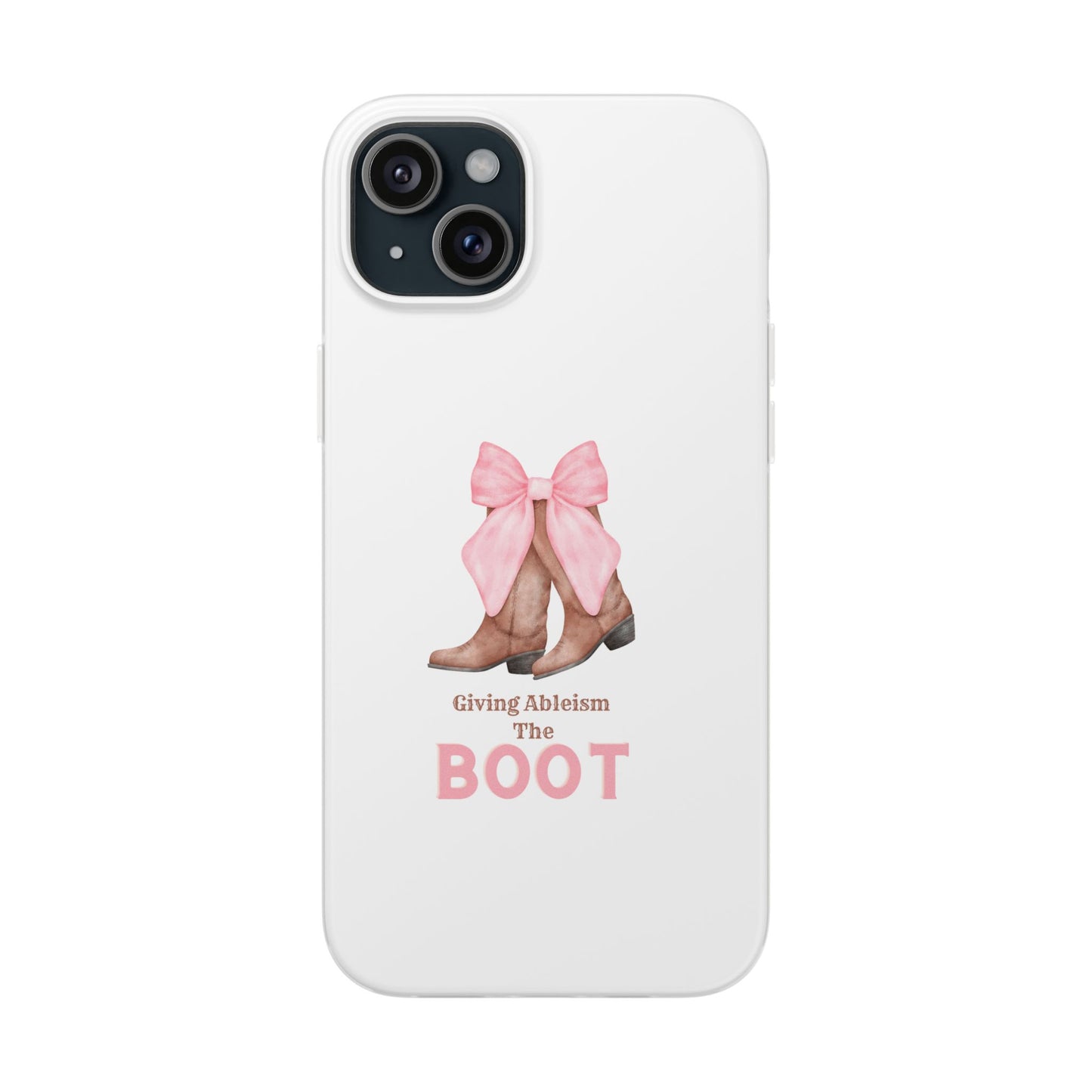 Giving Ableism The Boot Phone Case | Cute cowgirl boot pattern