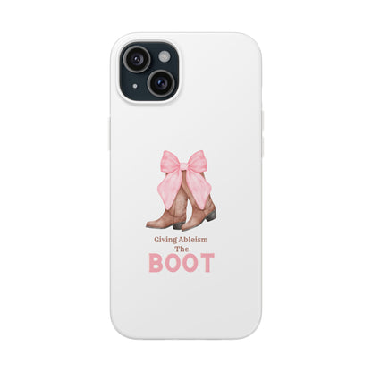 Giving Ableism The Boot Phone Case | Cute cowgirl boot pattern