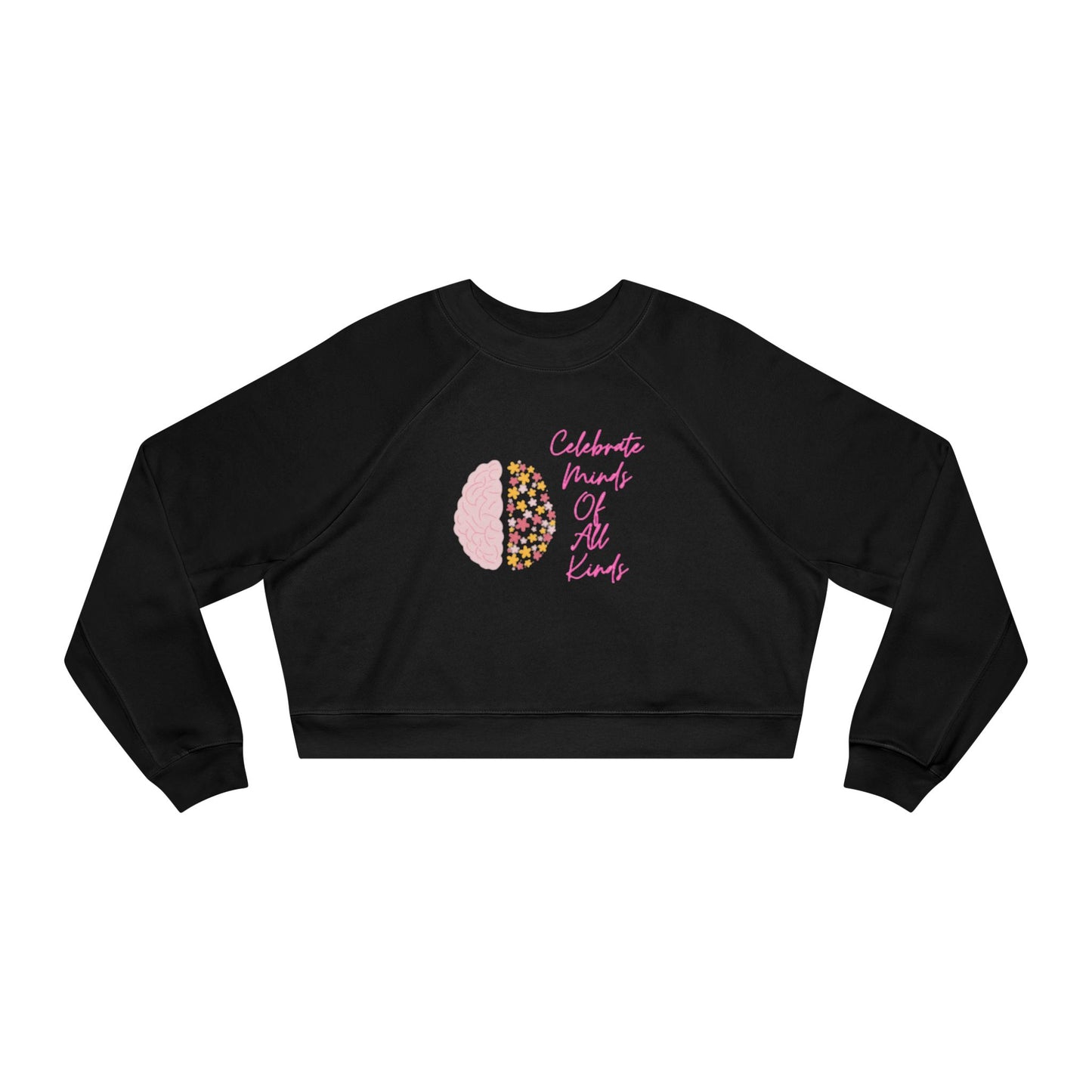 Celebrate Minds Of All Kinds Women's Cropped Fleece Pullover