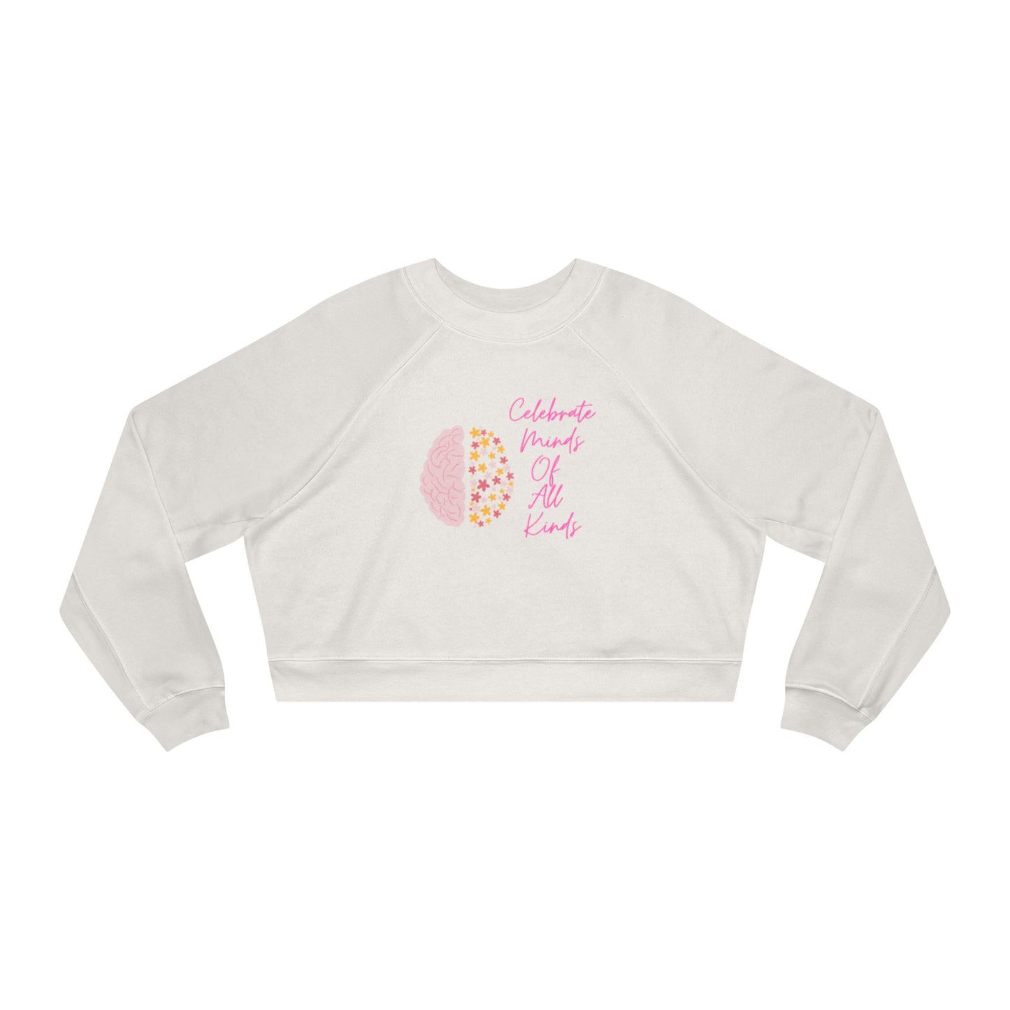 Celebrate Minds Of All Kinds Women's Cropped Fleece Pullover