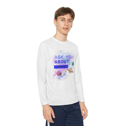 Ask Me About Space  Long Sleeve Youth
