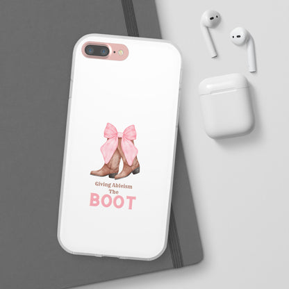 Giving Ableism The Boot Phone Case | Cute cowgirl boot pattern