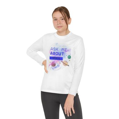 Ask Me About Space  Long Sleeve Youth