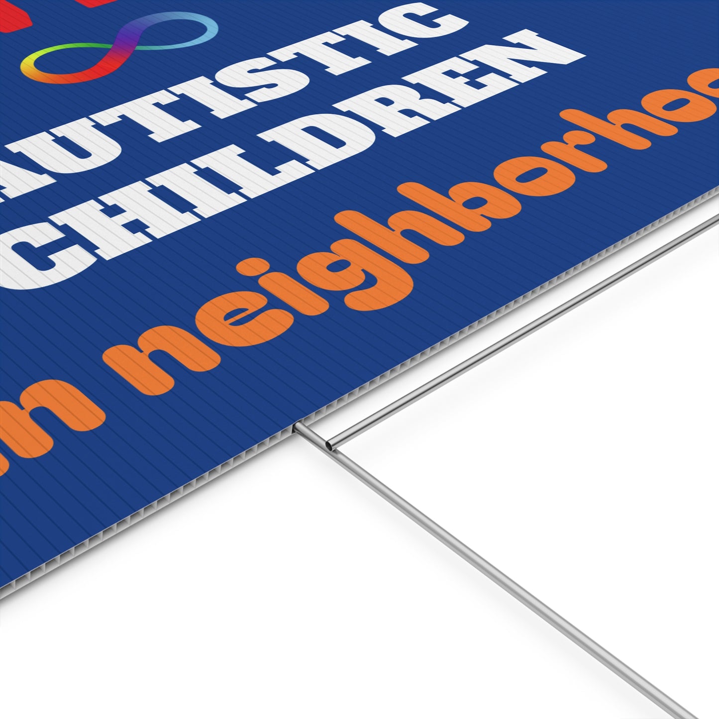 Slow Down Autistic Children in neighborhood Yard Sign | Autism Awareness and Safety
