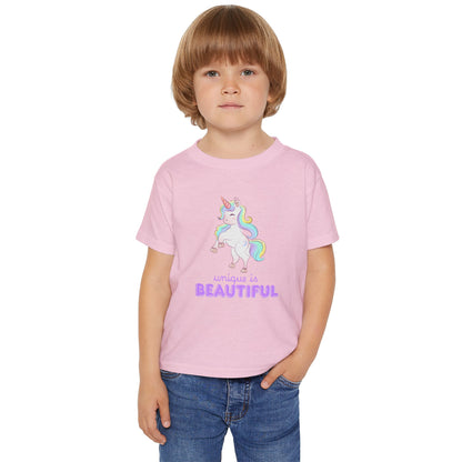 Unique is Beautiful Unicorn Toddler T-Shirt