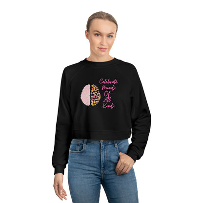 Celebrate Minds Of All Kinds Women's Cropped Fleece Pullover