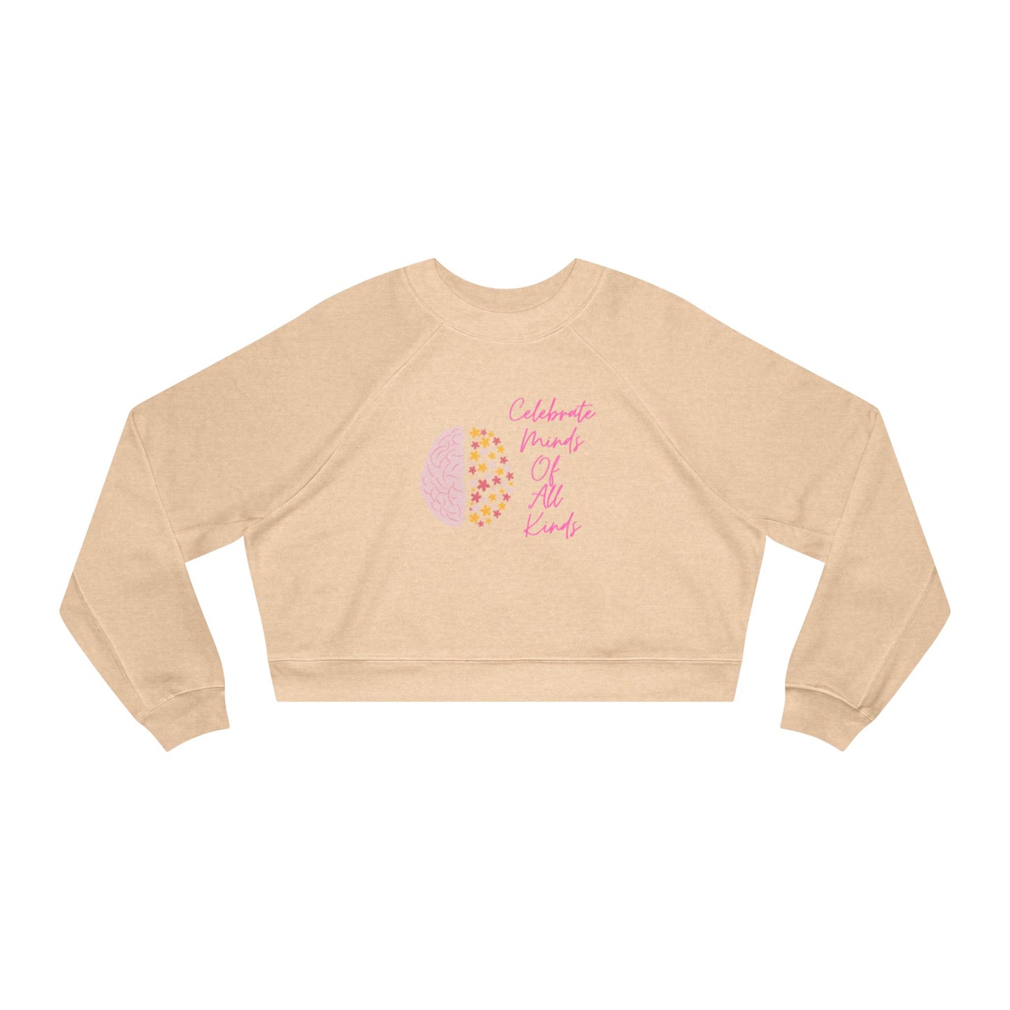 Celebrate Minds Of All Kinds Women's Cropped Fleece Pullover