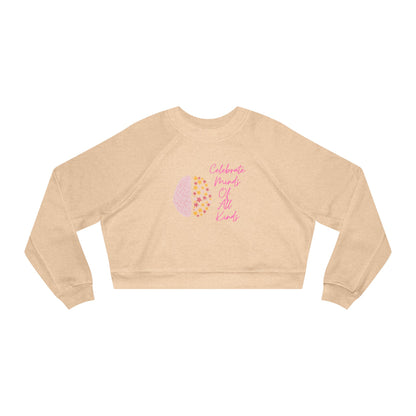 Celebrate Minds Of All Kinds Women's Cropped Fleece Pullover