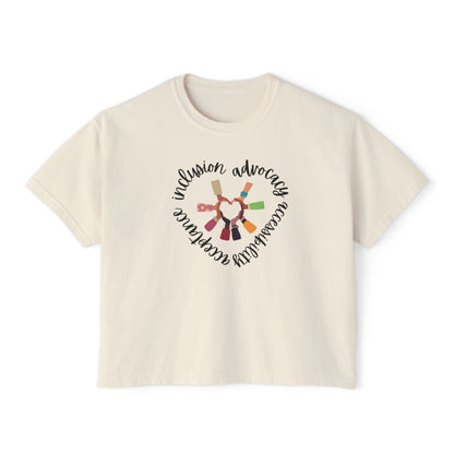 Accessibility Advocacy Boxy Tee in Color