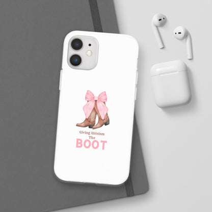 Giving Ableism The Boot Phone Case | Cute cowgirl boot pattern