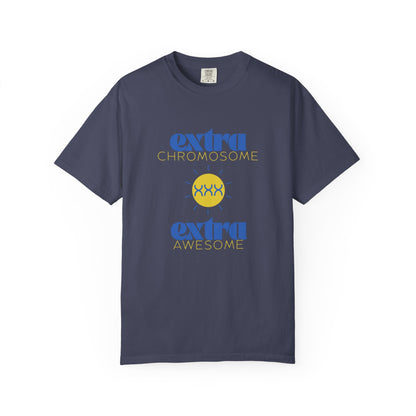 Extra Chromosome Extra Awesome Down Syndrome Acceptance T-Shirt for Adults
