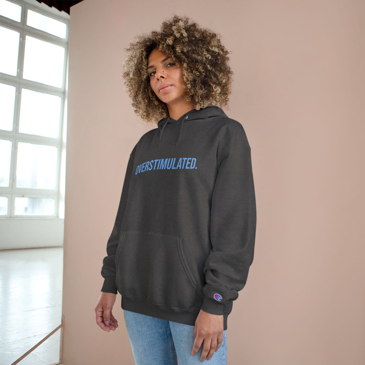 Overstimulated Adult Champion Hoodie