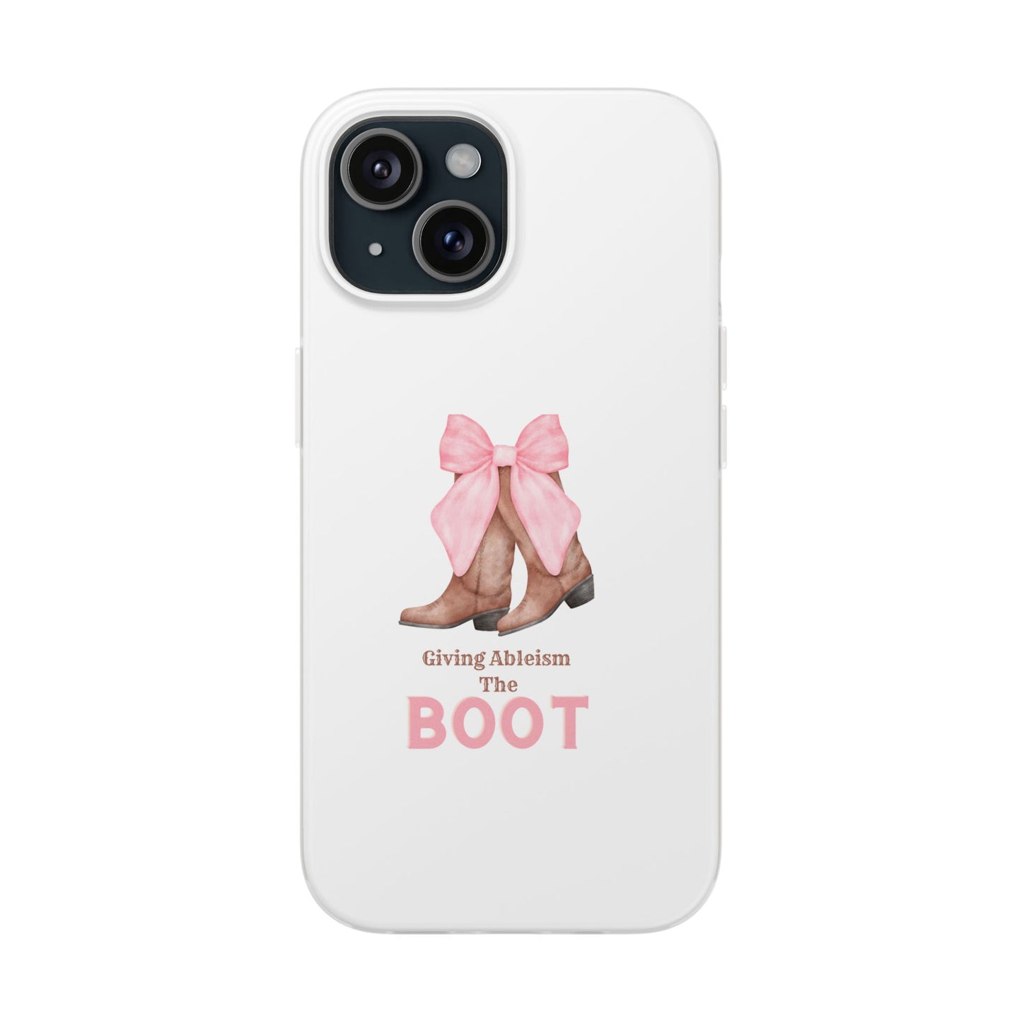 Giving Ableism The Boot Phone Case | Cute cowgirl boot pattern