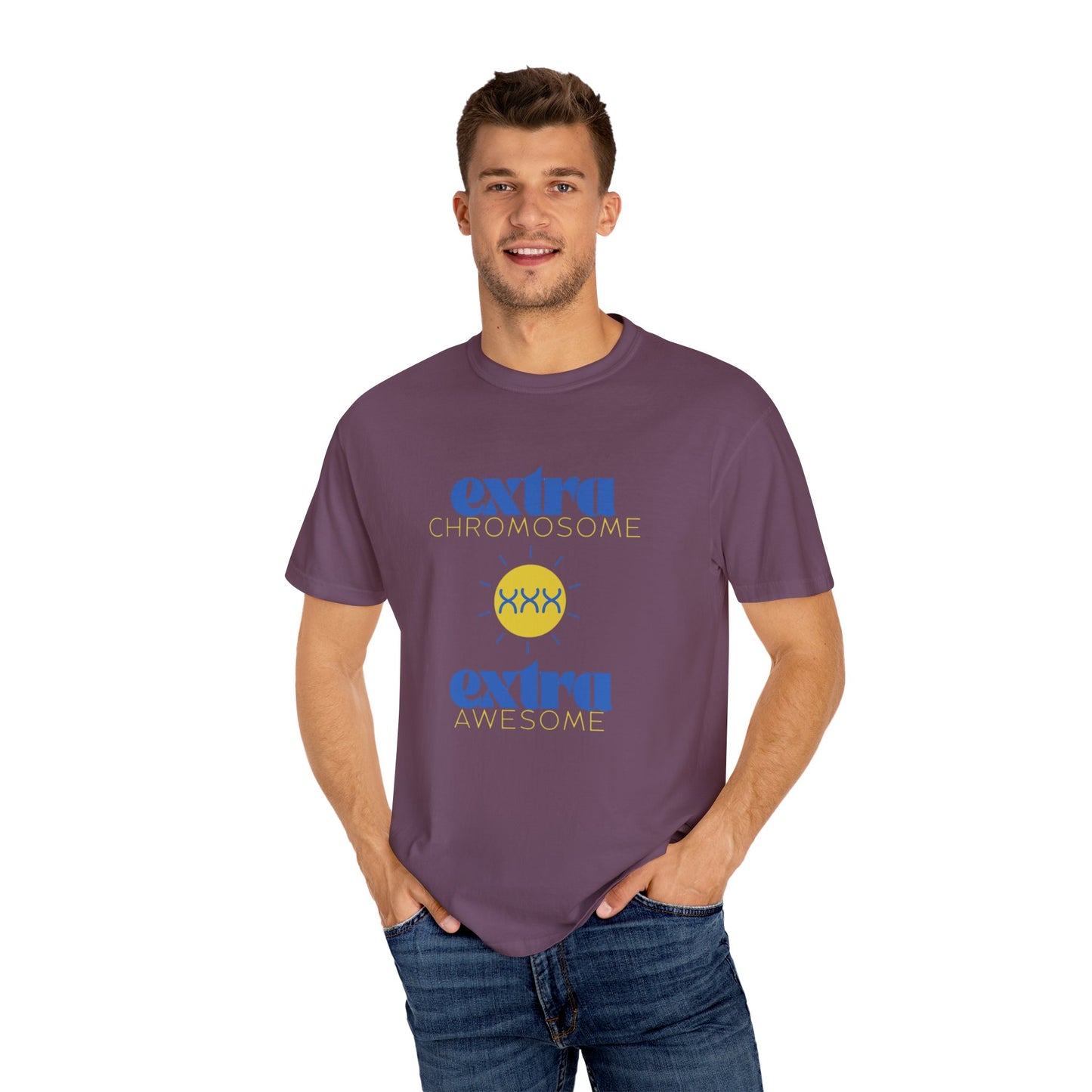 Extra Chromosome Extra Awesome Down Syndrome Acceptance T-Shirt for Adults
