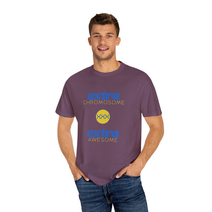 Extra Chromosome Extra Awesome Down Syndrome Acceptance T-Shirt for Adults