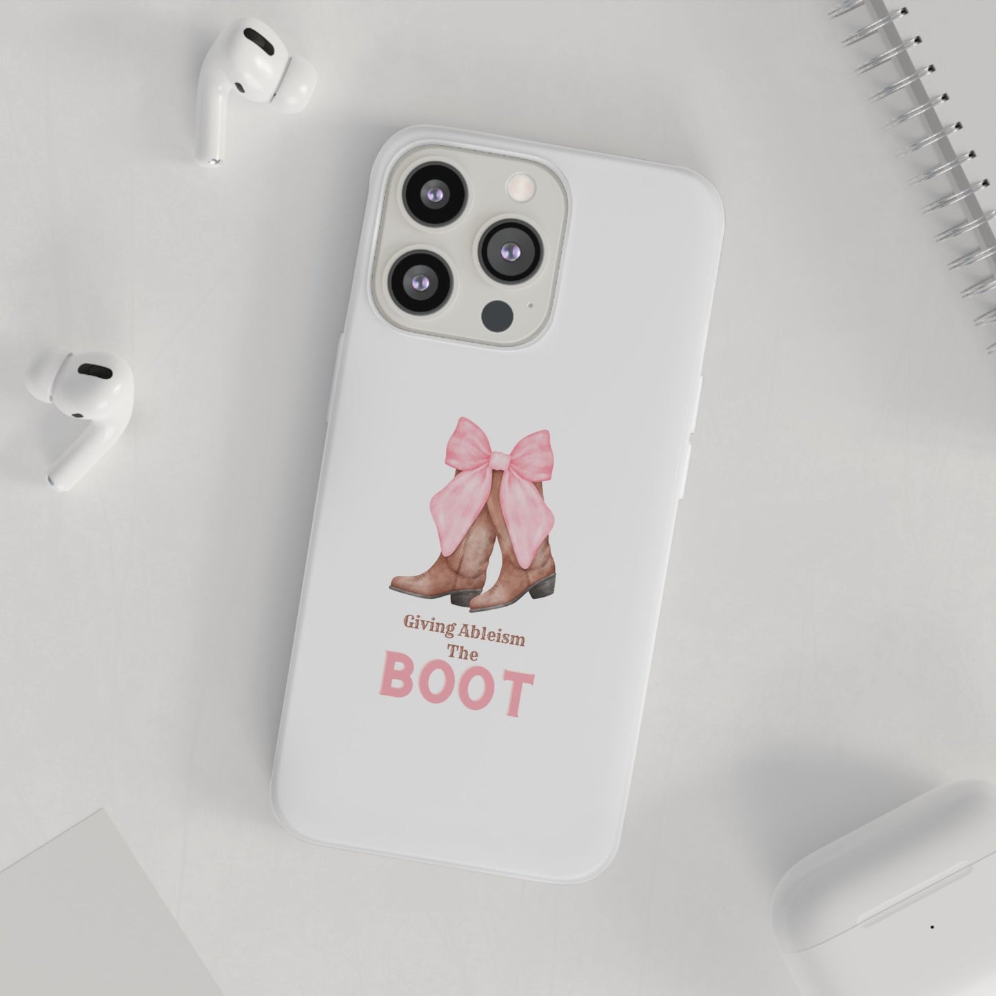 Giving Ableism The Boot Phone Case | Cute cowgirl boot pattern