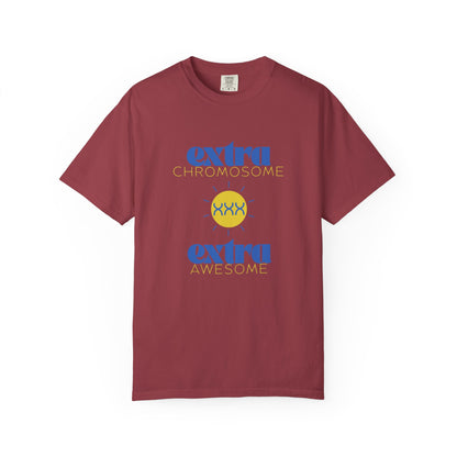 Extra Chromosome Extra Awesome Down Syndrome Acceptance T-Shirt for Adults